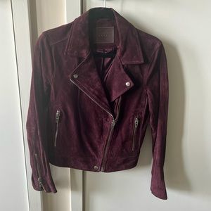 Blank NYC Purple Suede Moto Jacket